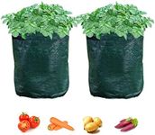 D.A.Y. Republic 2 Pack 42 Litre Potato Grow Bags, Ideal for Potatoes, Tomatoes, Carrots, Onions & All Other Vegetables and Herbs, Heavy Duty PVC Planting Pots with Handles