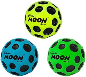 Waboba Moon Ball 3-Pack - Bounces Out of This World - Original Patented Design - Craters Make Pop Sounds When It Hits The Ground - Easy to Grip