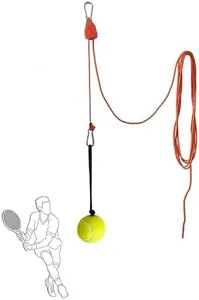 Tennis Swing Trainer with Pulley - Improve Swing & Develop Muscle Memory | Height Adjustable Practice Aid for Home/Court | Training Tools with 4m Rope for All Ages,Indoor/Outdoor Use