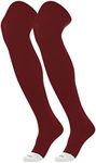 TCK Prosport Football Socks Over the Knee (Maroon, X-Large) - Youth Football Socks & Baseball High Socks - Over Knee Baseball Socks - Tall Softball Socks