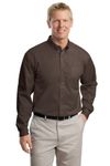 Port Authority Long Sleeve Easy Care Shirt, Coffee Bean, XS