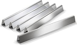 QuliMetal 7540 24.5 Inches Flavor Bars for Weber Genesis 300 Series, E310, E320, S310, S320 (with Side Control Panel), 5 Pack Grill Parts Stainless Steel Heat Plates for Weber 7539 7540, 16 GA