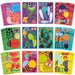 Sinceroduct Make Your Own Bug Stickers Kit for Kids - 60pcs Insect & Animal Sticker Sheets for School Rewards & Party Favors, Fun & Creative Stickers for Personalized Play