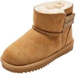 Toddler Snow Boots Winter Boots for Girls Water Resistance Boys Boots Kids Boots Solid Suede Boots Warm Lightweight