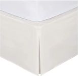 Linen Plus Twin Size Luxury Tailored Bed Skirt 14" Drop Pleated Styling Dust Ruffled Solid Beige
