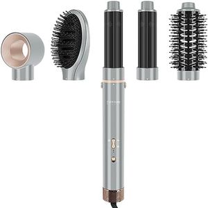 5 EN 1 Styler MaxAIR, PARWIN PRO BEAUTY Set de Brosse Soufflante, Sèche-Cheveux, Boucleur a Cheveux, Brosse Brushing Chauffante, Soin Ionique, Moteur à Haute Vitesse (Gris)