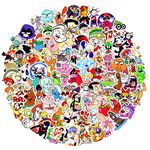 90s Cartoon Stickers 100 Pcs Cartoon Cute Anime Stickers for Laptop Water Bottle Computer Skateboard Phone Helmet Guitar Luggage Car,Vinyl Waterproof Aesthetic Stickers for Teens Kids