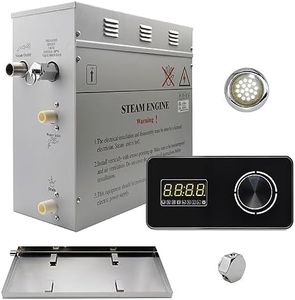 STEAM PLANET Superior Encore 6 kW Steam Shower Generator Kit with Horizontal Black Keypad, Drip Pan & White Light | Self-Draining Steam Bath Generator | One-click Connection Cord | Aromatherapy |
