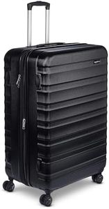 Amazon Basics 30" Hardside Large Checked Luggage, Hardshell Suitcase With Four Multi-directional Wheels, Expandable For Up to 15% More Space, Scratch-Resistant Shell, Black