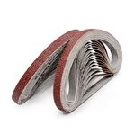 Sanding Belt 3/8 x 13, Craftsman Sanding Belts Assortment for Air Belt Sander,4 Each of 60 80 120 150 240 400 Grit (3/8x13 Inch,24 Pack)