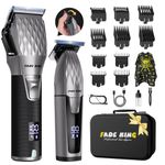 FADEKING® Professional Hair Clippers for Men, Cordless Hair Clippers and Zero-Gap Trimmer for Men, Professional Barber Clippers for Hair Cutting, Ideal Men's Grooming Gift for Father's Day