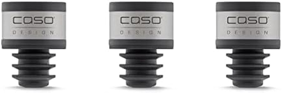 CASO WineLock – Tapón de aroma al vacío, 3 unidades, tapón de vino para envasadora al vacío, para disfrutar más tiempo y proteger los aromas, apto para lavavajillas, para cuellos de botella con
