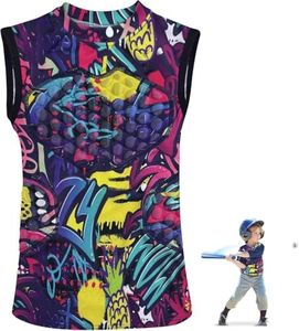 HolyElks Youth Padded Protective Shirt, Chest Rib Protector Heart Guard Sternum Shirt for Baseball Football Paintball (Pink, Youth-M)