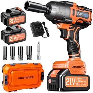 Cordless Impact Wrench, 900Ft-lbs (1200N.m) 1/2" Brushless Impact Gun, 21V High Torque Power Impact Driver, 2x4.0Ah Batteries Electric Impact Motor Variable Speeds for Family Car/Pickup Truck/Mower