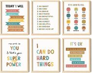 97 DECOR Kids Affirmation Wall Decor - Positive Affirmations for Kids Decor, Affirmation Art Prints Nursery Pictures, Colorful Inspirational Quotes Posters for Classroom Playroom Decor (8x10 UNFRAMED)