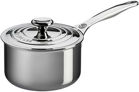 Le Creuset Tri-Ply Stainless Steel 3 Quart Saucepan, Medium
