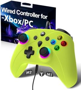 UGAME Wired Controller for Xbox One Series X S PC,RGB Light Control with 1000Hz Polling Rate ALPS Stick,Plug and Play Remote with Back Paddles Turbo,Enjoy Precise Smoother Gameplay