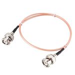 uxcell BNC Male to BNC Male Coax Cable RG316 Low Loss RF Coaxial Cable 50 ohm 1.5 ft(Gold)