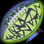 Jasonwell Glow in The Dark Football - Strong Grip Light Up Football Toy Stuff Sports Balls for Boys Kids Teenage Junior Youth Adult Outdoor Christmas Birthday Gifts for Age 6-8 8-12 13 + Year Old No.3