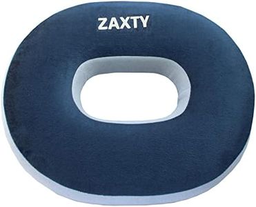 ZAXTY Orthopaedic High Resilience Foam Coccyx Donut Pillow Seat Cushion for Lower Back Pain Tailbone Sciatica Lumbar Pain & Piles Pain Relief - Blue