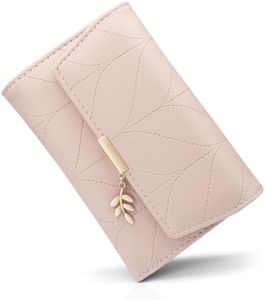 REETEE Portefeuille Femme en Cuir PU Petit Porte Monnaie Slots de Carte, Porte Feuilles pour Femme Court avec Porte-Monnaie Zippé et Portefeuilles Pochette Femme (L-Rose)