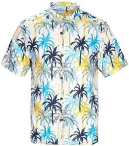 Havana Breeze Men's Short Sleeve Wrinkle Resistant Easy Care Shirts, Color Coconut Print, XXL