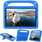 For Samsung Galaxy Tab A 10.1 inch 2019 SM-T510/T515 Tablet Case for Kids Friendly Lightweight Shockproof Cover with Handle Stand Tablet Blue