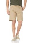 Amazon Essentials Men's Straight-Fit 9" Inseam Stretch 5-Pocket Short, Khaki Brown, 34