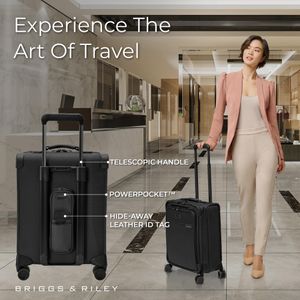 Briggs & Riley 53cm Expandable Cabin Spinner – Baseline Softside Luggage, Black