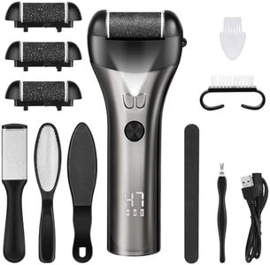 Lychico Electric Foot File Hard Skin Remover, Rechargeable Waterproof Callus Remover Foot Care Utensil, Professional Pedicure Tools for Hard Cracked Dry Dead Skin/Feet Care Exfoliator