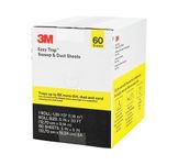 3M Easy Trap Sweep and Dust Sheets, 1 Roll of 60 5" x 6" Sheets, Disposable Easy Sweep Floor Duster, Picks Up 8x More Dirt, Dust, Sand, Hair, Works on Dry or Wet Surfaces, Hardwood Floors, 59032W