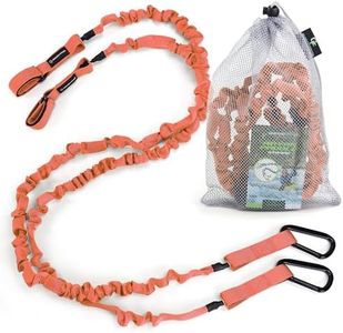 Gradient Fitness 2 Pack Kayak Paddle Leash, 5-8 Feet Stretchable Paddle Strap with Carabiner Secure Leash Lanyard Rope for SUP Kayak Canoe Paddle Fishing Pole Rod (Orange)