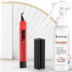 SAPLIZE Golf Regriping Kit with 15 Tapes, 5oz Solvent, Vise Clamp, Hook Blade