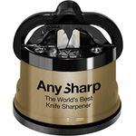 AnySharp Global World's Best Knife Sharpener with Power Suction Grip - Gold