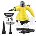 Comforday Multi-Purpose Steam Cleaner with 9-Piece Accessories, Perfect for Stain Removal, Curtains, Car Seats, Floor, Bathroom, (Yellow)