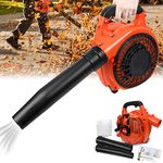 Cordless Petrol Garden Leaf Blower, Snow Grass Lawn Blowers Vacuum Powerful 26cc 2 Stroke Air Cooled Engine, Portable Handheld, for Blowing Leaves, Wood Chips, Dust, Garden Debris, Grass Cuttings