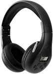 ZOOFEED Portable Personal FM Radio Headphones with Best Reception, Walkman Wireless Headset FM Radio Ear Muffs for Walking, Jogging Powered by 2 AA Batteries(Not Included) -Black