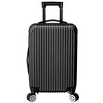 NICOSHOW 20 Inch Carry On Luggage for Airplanes, Lightweight Carry On Suitcases for Travelling with TSA Lock, Black Carry On Luggage with 360° Spinner Wheels