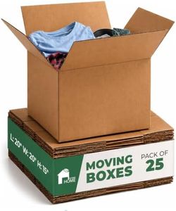 EconoHome Corrugated Shipping Boxes - 20x20x15" Large Moving Boxes - Durable Cardboard - For Packing, Storage & Small Business Packaging - Stackable Kraft Cartons for Secure Transport - 25-Pack