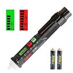 AIRIC Black Voltage Tester Pen Non Contact AC Electrical Tester with Adjustable Sensitivity, Outlet Circuit Tester, LED Flashlight, Beeper Alarm, 12V-1000V/48V-1000V & Live/Null Wire Judgment