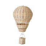 Bottam Hand-Woven Rattan Hot Air Balloon Children's Room Wall Decoration Bohemian Nursery Decoration Photo Props, Beige,coffee