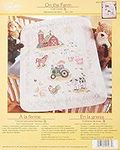 Bucilla On The Farm Crib Cover Stamped Cross Stitch Kit, Cotton