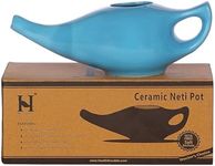 HealthGoodsAU - Porcelain Ceramic Neti Pot for Nasal Cleansing - Blue