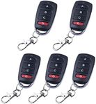 5PCS 433 MHZ Wireless Clone Switch, Universal Electric Gate Cloning Remote Control Replacement with Key Fob 100-150M Transmission Distance for Garage Doors, Gates