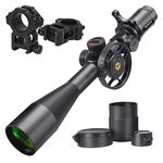 WestHunter Optics WHI 4-16x50 SFIR FFP Scope, First Focal Plane Red Green Illuminated Etched Glass Reticle, 30mm Tube Tactical Precision 1/10 MIL Scopes | Picatinny Kit B