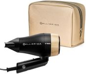 Bellissima B - Travel Hair Dryer with Folding Handle, 1400W Dual Voltage, Worldwide, Lightweight, Compact, 2 Heat Settings, Travel Case Included