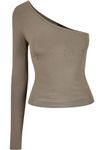 Urban Classics Women's Tb3212-ladies Asymmetric Longsleeve T-Shirt, Olive, S