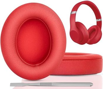 FEYCH Beats Studio Replacement Earpads 2 Pieces Noise Isolation Memory Foam Ear Cushions Cover for Beats Studio 2.0 Wired/Wireless B0500 B0501 Headphone & Beats Studio 3.0 (Red)