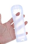 1 x Silicone Soft Cover for Wii Game Controller Soft Silicone Cover Case Protective Sleeve for Wii Remote Controller Protection (White)