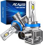 GEARROLLER H11 LED Headlight Bulb, 2024 Upgrade 30000LM 700% Brighter H9 H8 bulbs, 6500K Cool White H8 H9 H11 fog light bulbs, Canbus Ready Plug and Play, Pack of 2